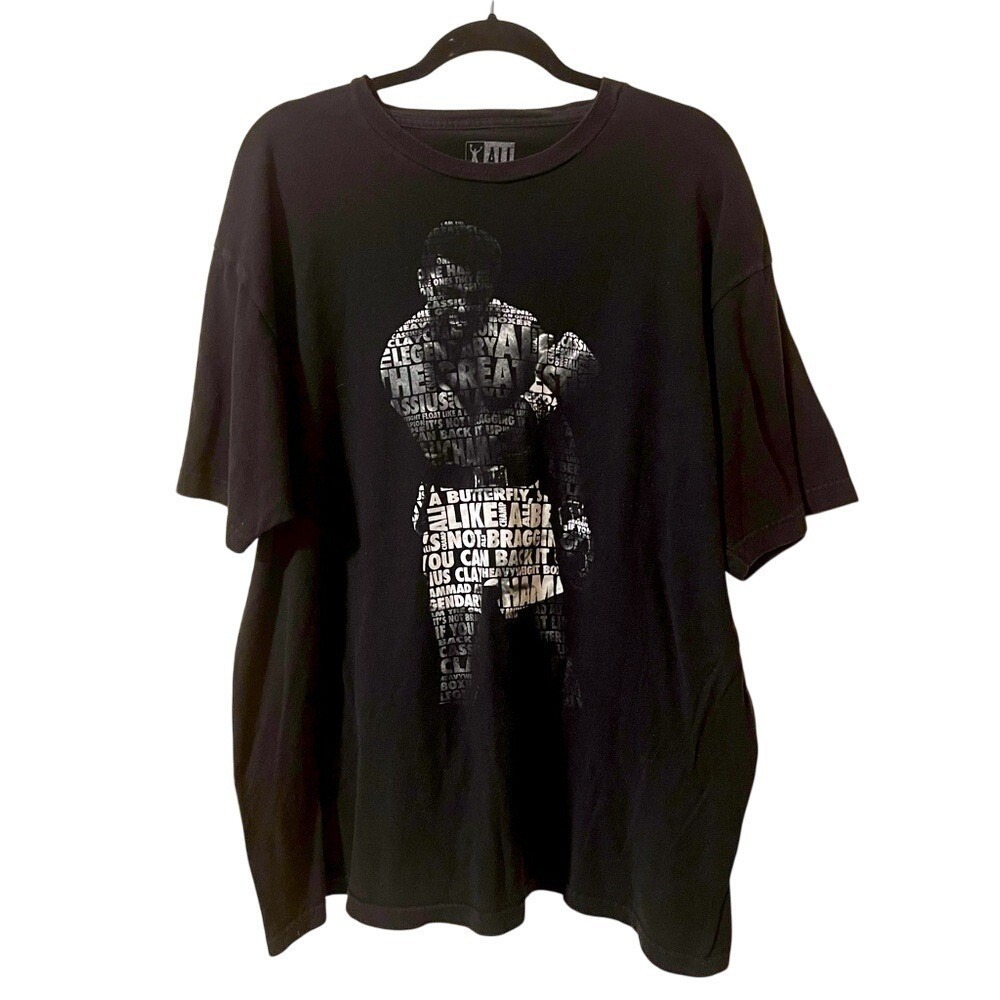 MUHAMMAD ALI T-shirt Licensed Boxing Greatest GOAT Tee Men's 2XL 100% Cotton